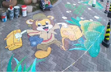 德格夏季画地面彩绘会遇到的问题