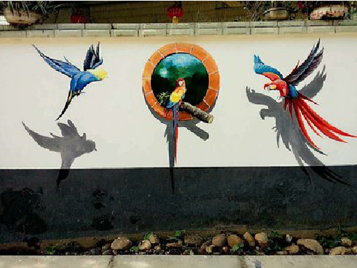 德格视觉错位-3D墙绘设计