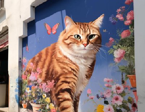 德格自己绘制有个性的手绘墙