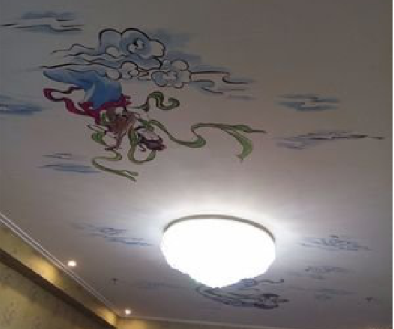 德格如何快速绘制天花板上的手绘墙？